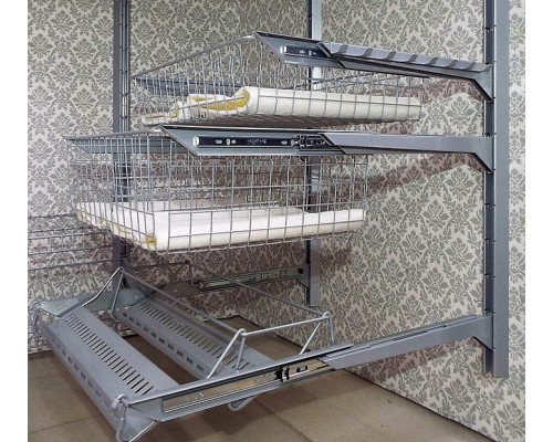 Обувница выдвижная двухрядная 900х450